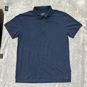 Grayers Mens Classic Fit Blue Cotton Blend Shirt Striped Large